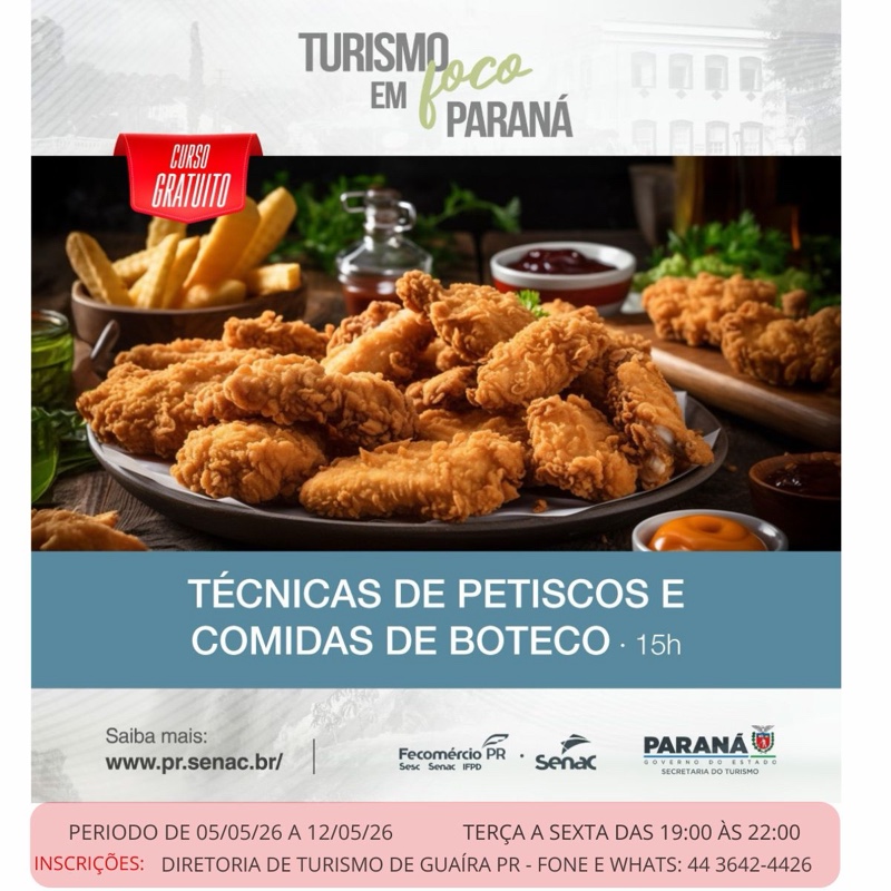 Guaíra – Inscrições abertas para cursos gratuitos de Turismo