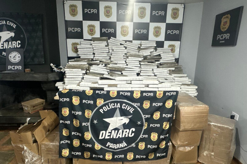 Cascavel – PCPR apreende 1,4 tonelada de maconha em abordagem a caminhão