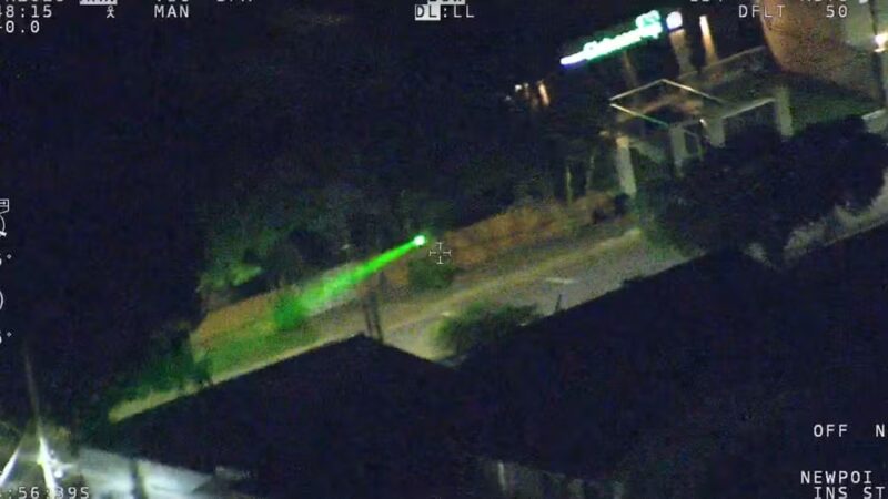 Cascavel – Homem aponta laser contra helicóptero da PM, coloca voo em risco e acaba preso