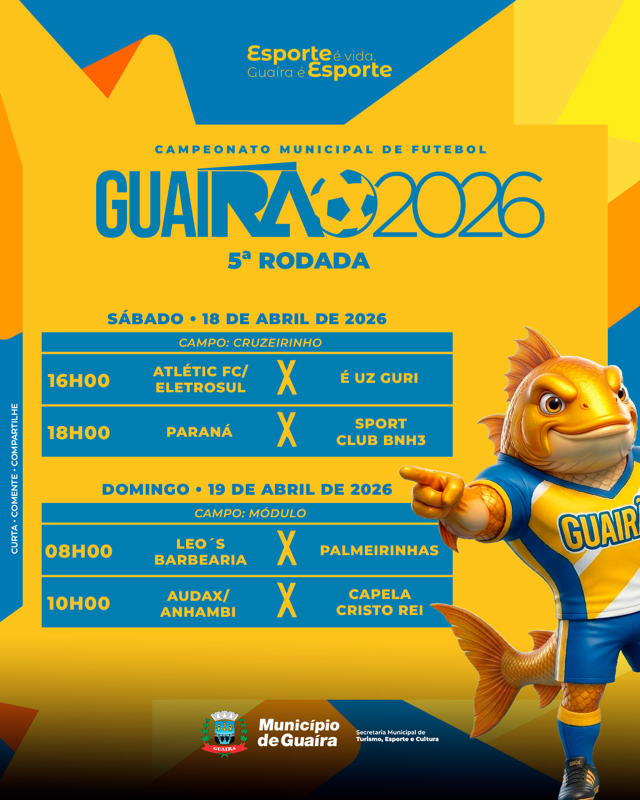 Esporte – Guairão 2026 tem rodada decisiva neste fim de semana
