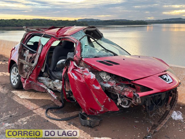 Trânsito – Jovens ficam feridos em grave acidente na ponte entre o distrito de Sub-Sede e Santa Helena