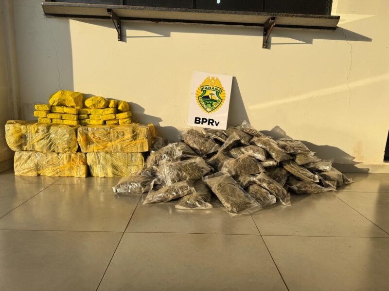 PR 323 – BPRv prende casal com quase 100 quilos de drogas durante operação em Iporã