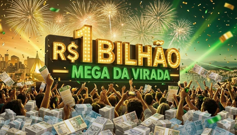 Loterias – Mega da Virada tem sorteio marcado para esta quinta-feira, 1º de janeiro de 2026