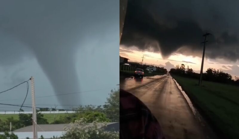 Clima – Tornado de intensidade moderada é confirmado na fronteira entre Paraguai e Paraná