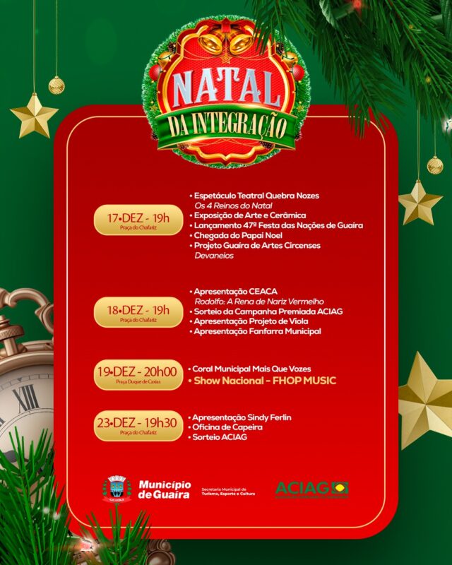 Destaque – Guaíra convida para viver o Natal da Integração 2025