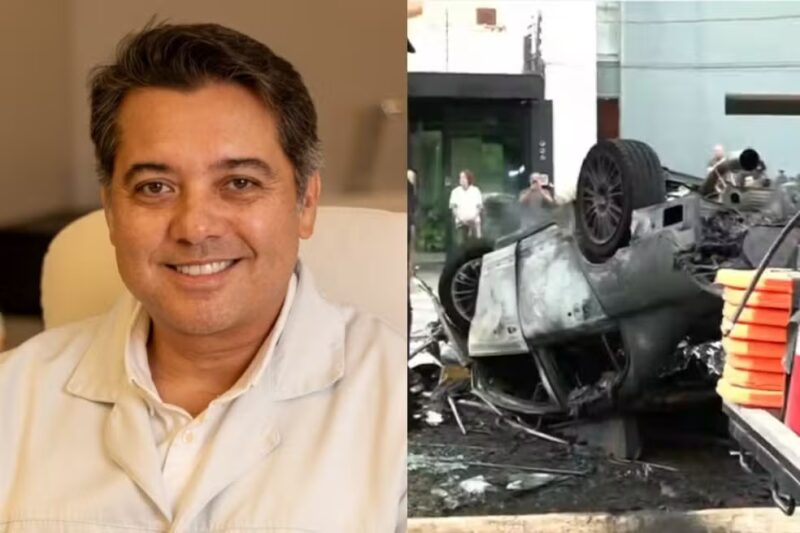 Trânsito – Médico morre após carro dele capotar e pegar fogo, no Paraná