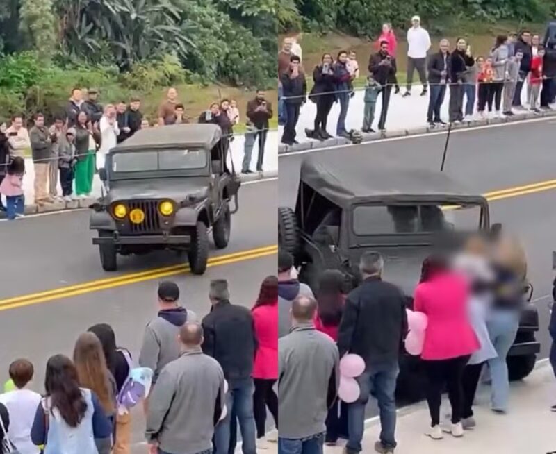 SC – Jipe desgovernado atropela público na calçada em desfile de 7 de Setembro
