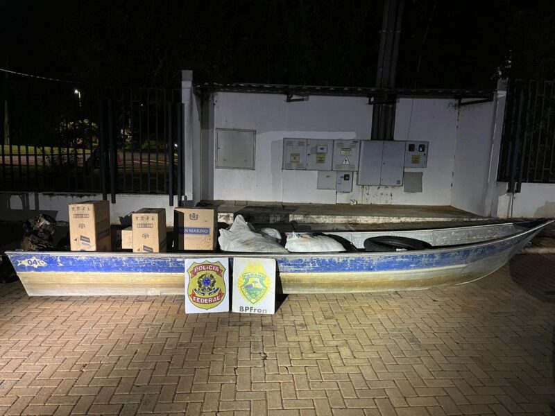 Guaíra – Operação integrada apreende cigarros, agrotóxicos contrabandeados e prende homem procurado