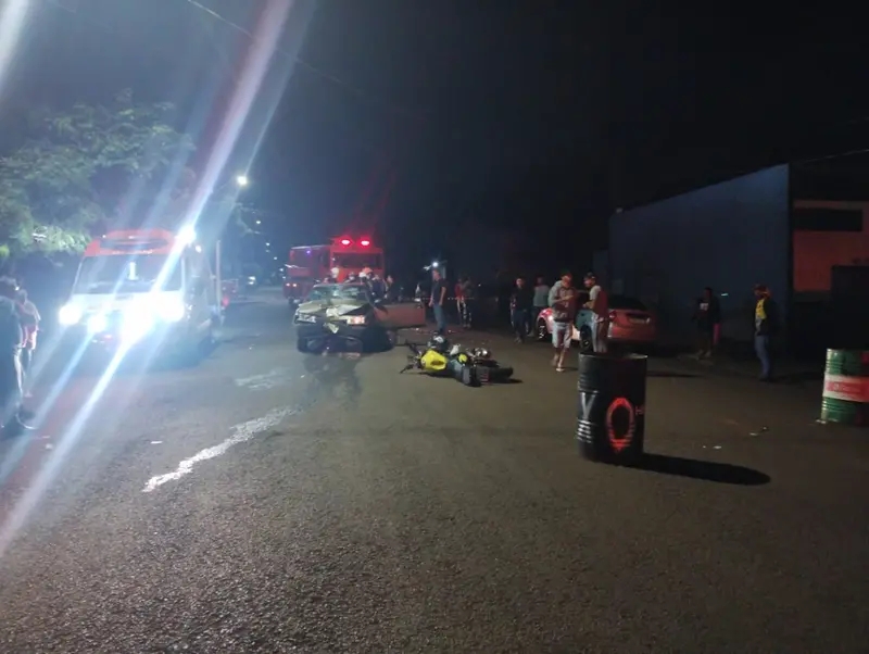 Corbélia – Motociclista morre após acidente e motorista é preso por suspeita de embriaguez