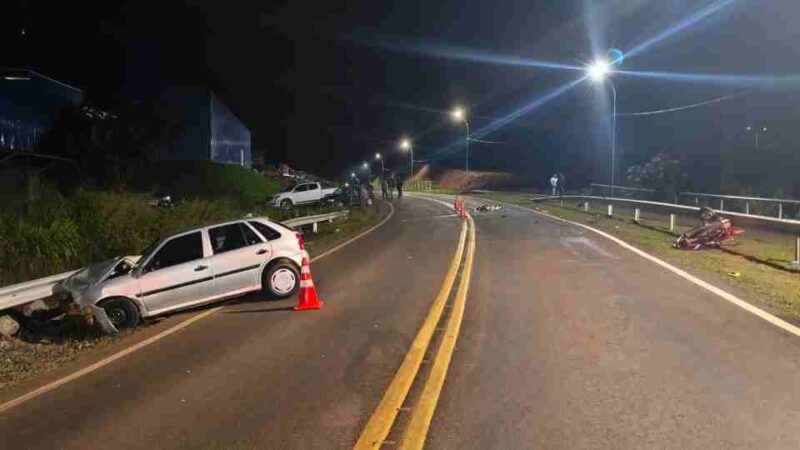 PR 471 – Motociclista morre após batida frontal com carro em Três Barras do Paraná