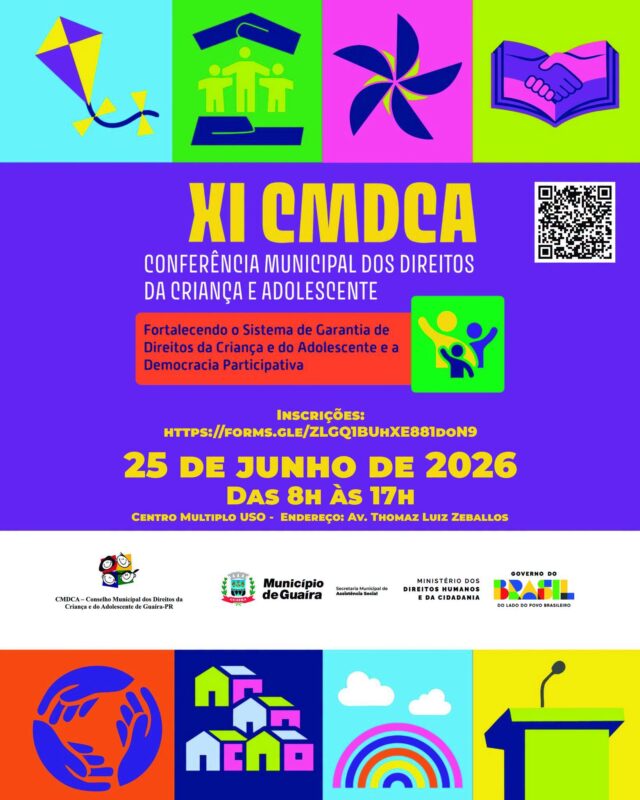 Guaíra – Município convida comunidade para participar da 11ª Conferência Municipal dos Direitos da Criança e do Adolescente