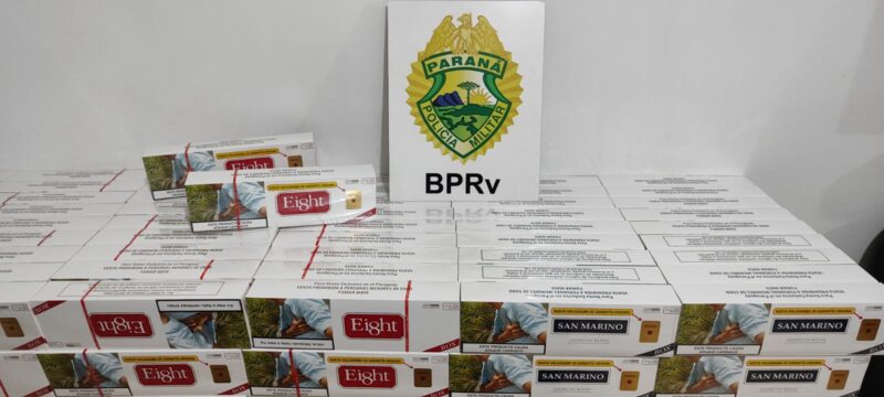 PR 364 – BPRv apreende 150 pacotes de cigarros contrabandeados em Terra Roxa